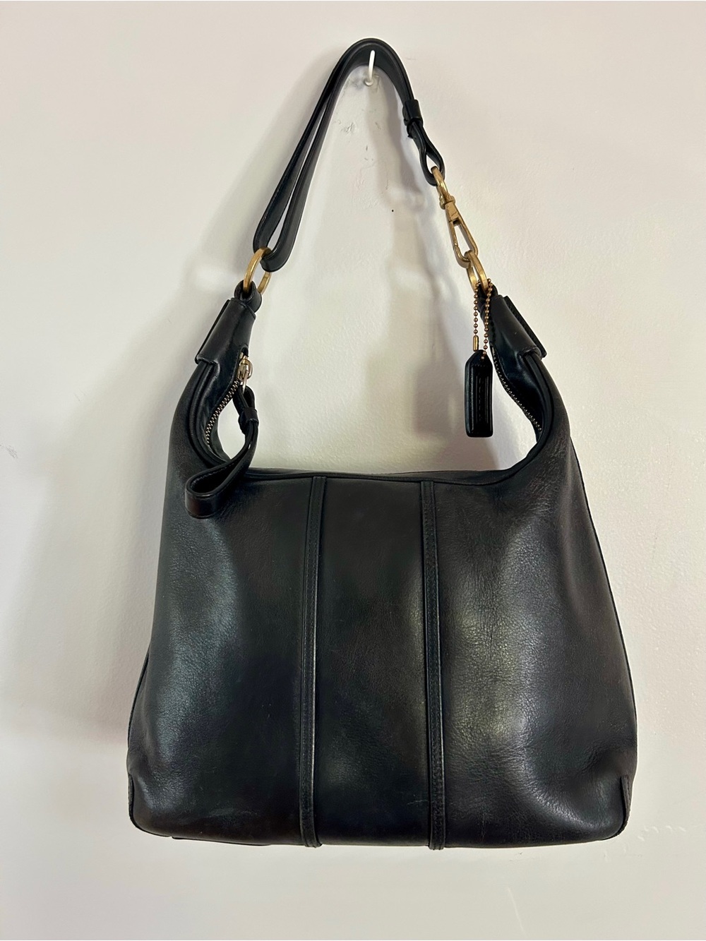 Vintage Coach Amanda Hobo Soho Shoulder Bag Black Leather Classic Purse Y2K